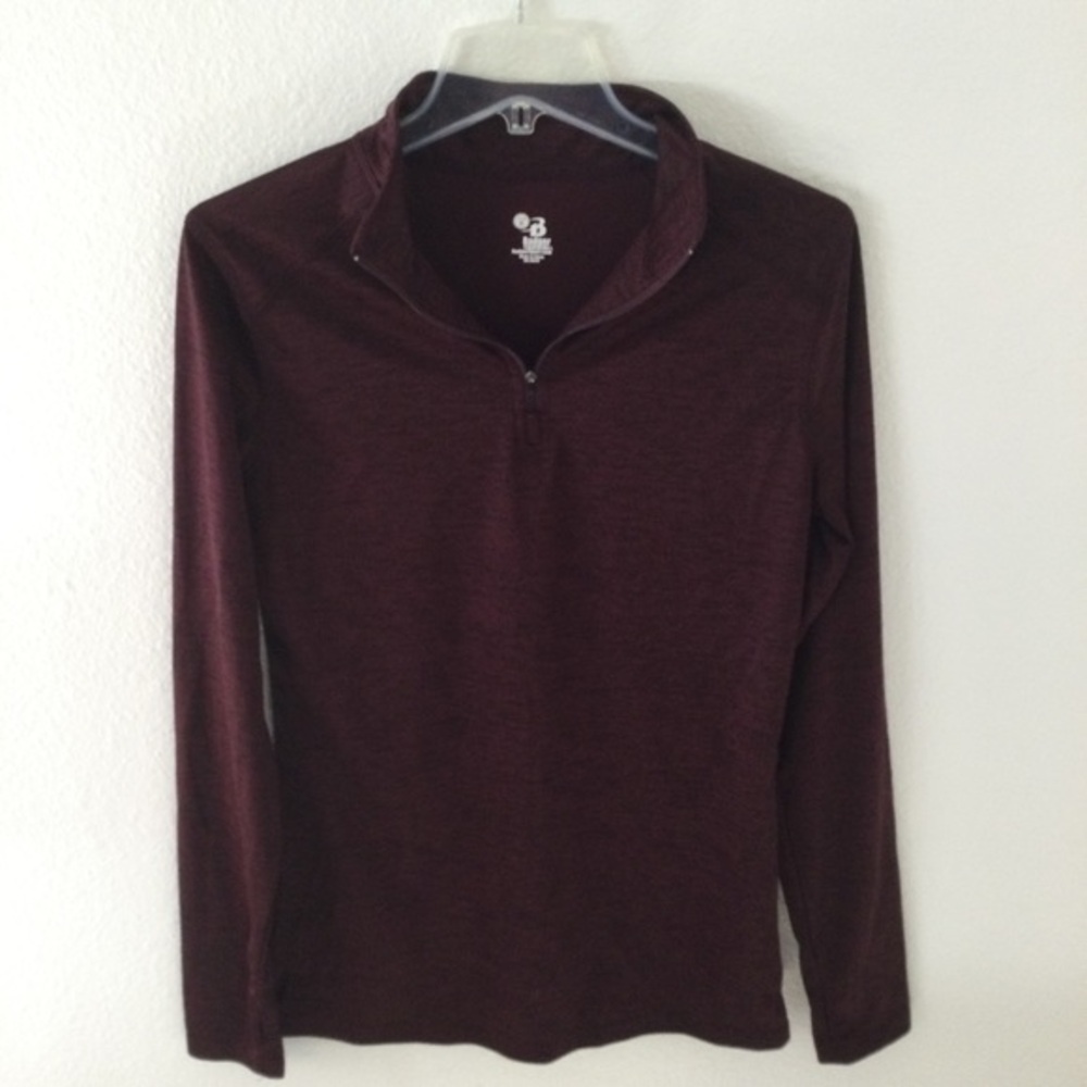 Badger Sport Pull Over Maroon Color Top Long Sleeve Size Med